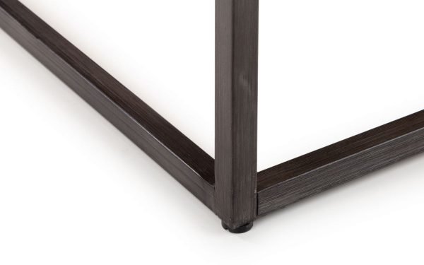 brooklyn dark oak square coffee table leg detail