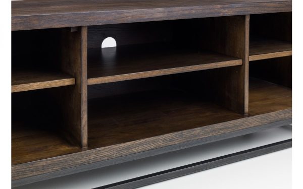 brooklyn dark oak tv unit detail