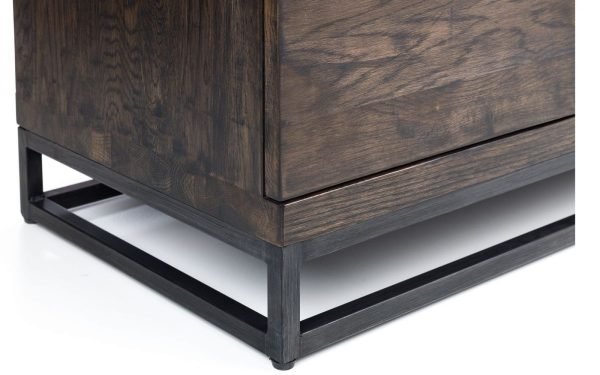 brooklyn dark oak tv unit detail