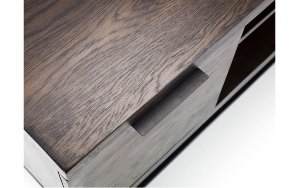 brooklyn dark oak tv unit detail