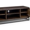 brooklyn dark oak tv unit open