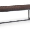 brooklyn upholstered bench charcoal grey