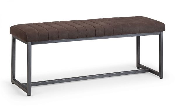 brooklyn upholstered bench charcoal grey