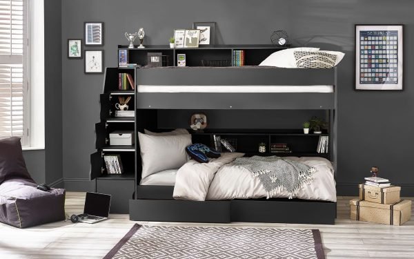 cam camelot staircase bunk anthracite roomset