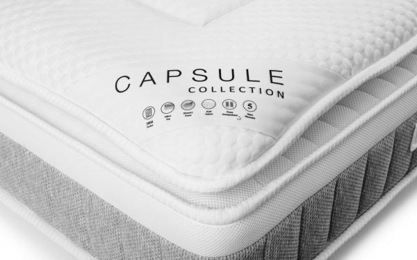 capsule pillow top mattress label detail