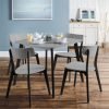 casa dining roomset grey black