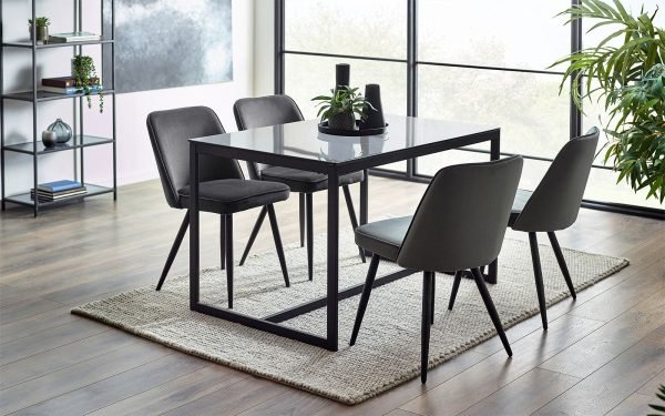 chicago dining table burgess grey roomset