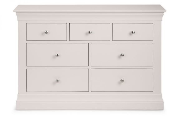 clermont light grey drawer chest front