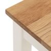 coxmoor ivory oak console table corner detail