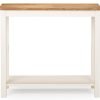 coxmoor ivory oak console table front