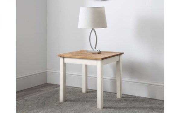 coxmoor white oak lamp table roomset