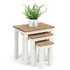 coxmoor white oak nest of tables with props