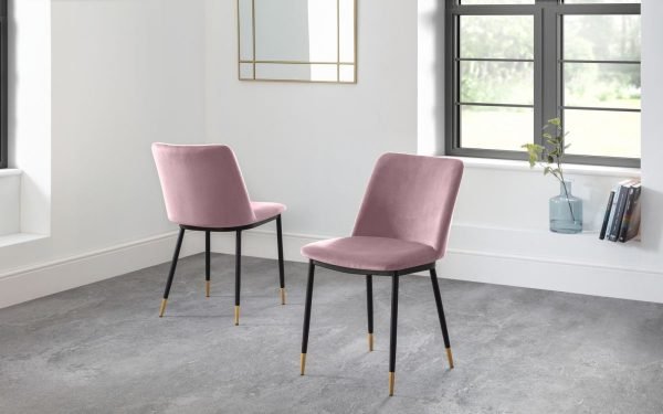 delaunay pink dining chair roomset