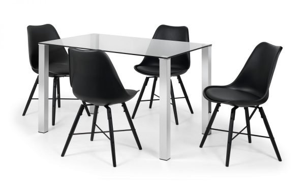 enzo table kari black chairs np