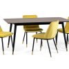 findlay rectangular dining table delaunay mustard chairs