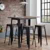 grafton backless bar set roomset