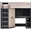 hercules highsleeper woodgrain anthracite front