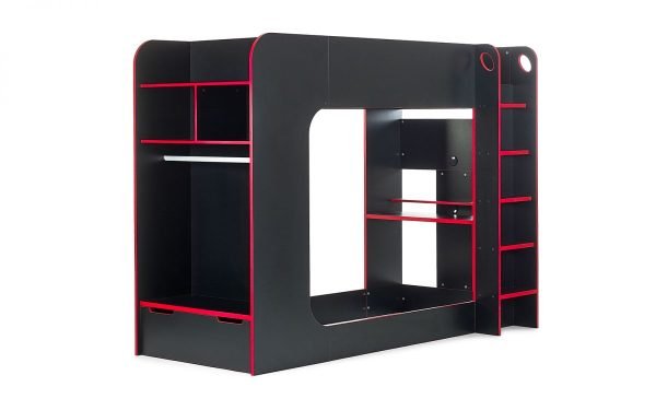 impact gaming bunk black red