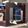 impact gaming bunk black red roomset