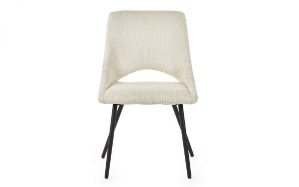 iri iris boucle ivory dining chair cutout