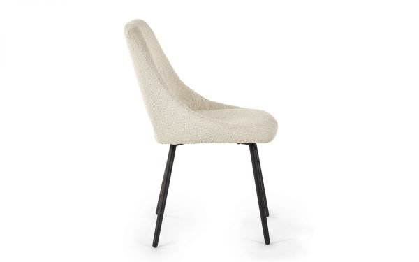 iri iris boucle ivory dining chair cutout