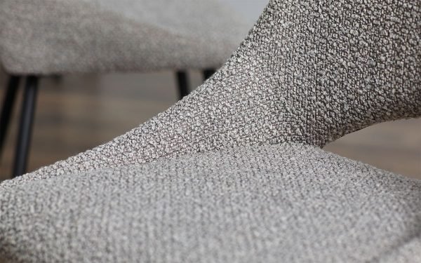 iri iris grey boucle dining chair detail