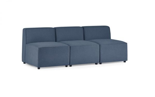 lago seater without arms blue angled