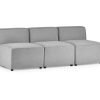 lago seater without arms grey angled