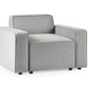 lago arm chair grey angled