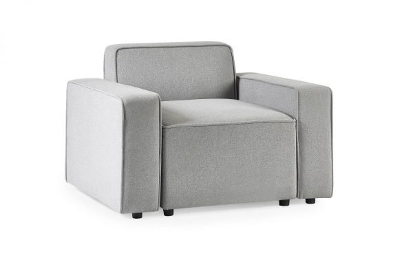 lago arm chair grey angled