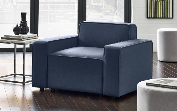 lago combination sofa blue chair roomset