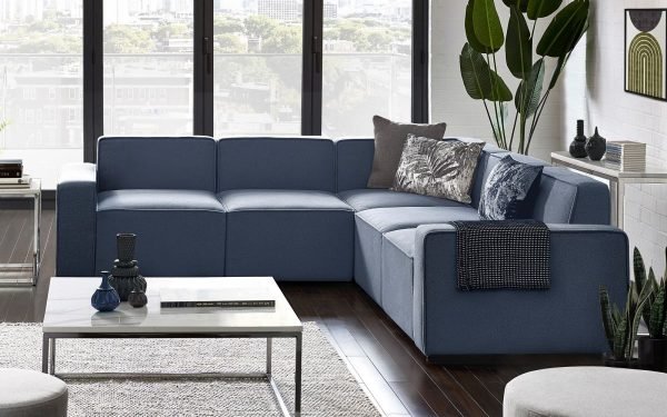 lago combination sofa blue corner roomset