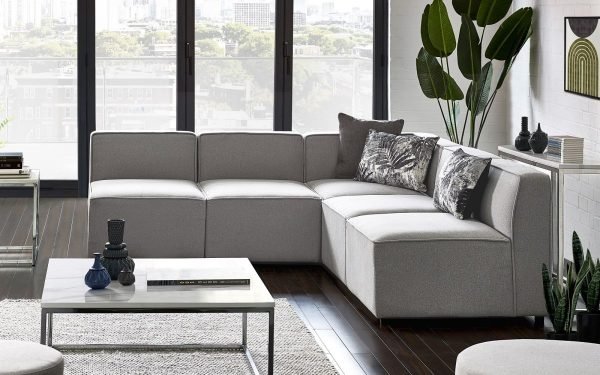 lago combination sofa grey corner no arms roomset