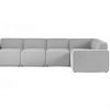 lago long corner sofa with arms grey front