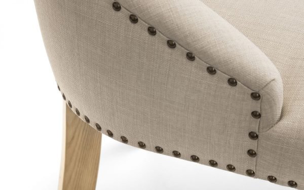 loire button back chair stud detail