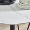 luc luca round marble table detail