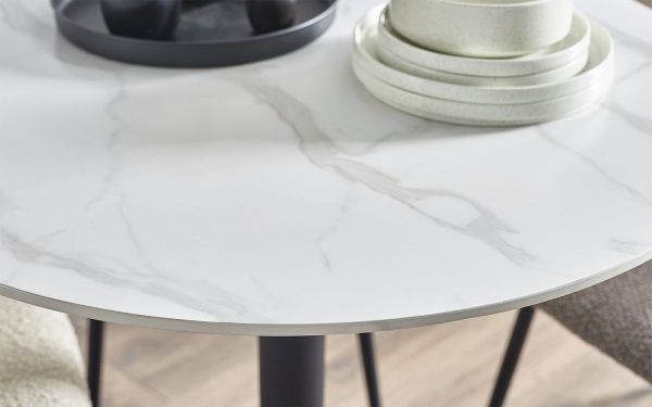 luc luca round marble table detail