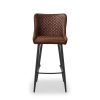 lux luxe faux leather bar stool brown cutout