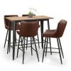 lux luxe faux leather bar stool brown cutout