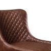 lux luxe faux leather bar stool brown detail