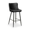 lux luxe faux leather bar stool black cutout