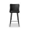 lux luxe faux leather bar stool black cutout