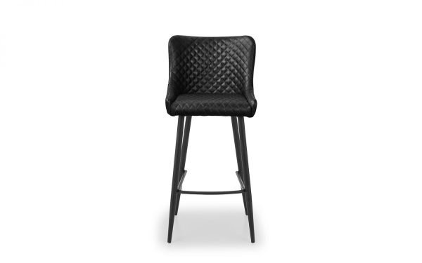 lux luxe faux leather bar stool black cutout