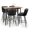 lux luxe faux leather bar stool black cutout