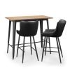 lux luxe faux leather bar stool black cutout