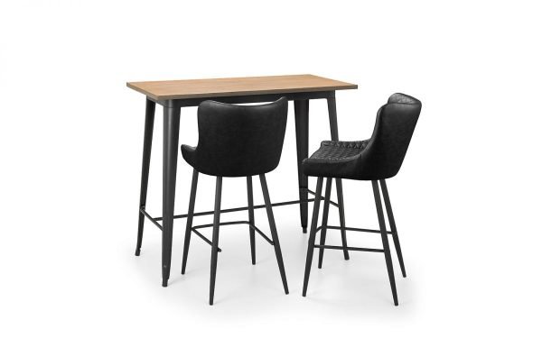 lux luxe faux leather bar stool black cutout