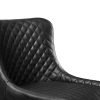 lux luxe faux leather bar stool black detail