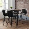 lux luxe faux leather bar stool black roomset