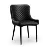 luxe black leather chair