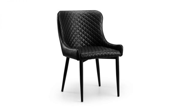 luxe black leather chair